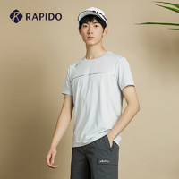 Rapido 雳霹道 2023年夏季新款男子休闲圆领短袖T恤衫CN3542S41 象牙色 185/100A