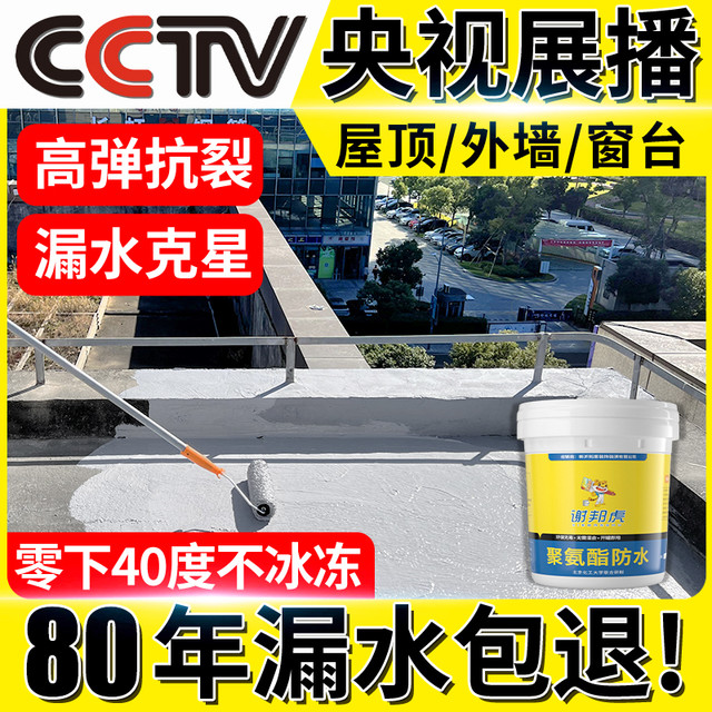 谢邦虎 屋顶防水补漏专用涂料楼顶房顶堵漏王外墙裂缝漏水沥青材料防漏胶