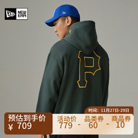 NEW ERA纽亦华2023MLB卫衣刺绣简约百搭运动连帽衫 13546485-绿色 L