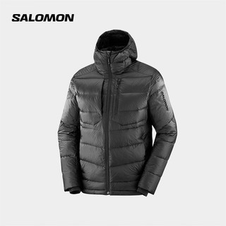 萨洛蒙（Salomon）男款 户外运动休闲轻量保暖外套羽绒服 ELIXIR ULTRA DOWN PARKA 深黑色 C21035 M