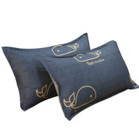 KAMONI 卡莫妮 ins枕套一对装夏季单个48x74cm家用单人儿童枕芯枕头套非纯棉全棉