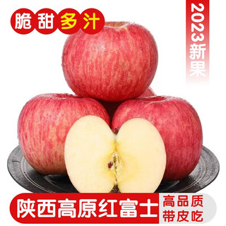 沣御园 陕西高原红富士苹果 新鲜当季脆甜冰糖心时令丑苹果 水果生鲜 5斤 约9-12个 单果170g+
