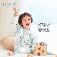 ibaby 婴儿睡袋秋冬宝宝防惊跳睡袋恒温分腿防踢被抱被睡衣 东方玄鸟（20-24℃）