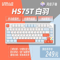 HELLO GANSS HS 75T 三模机械键盘 TTC金粉V2轴