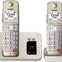 Panasonic KX-TGE262GN Schnurlostelefon mit Anrufbeantworter (Bis zu 1.000 Telefonnummern sperren, übersichtliche Schriftgröße mit starkem Kontrast , extra lauter Hörer, Voll-Duplex Freisprechen)