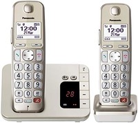 Panasonic KX-TGE262GN Schnurlostelefon mit Anrufbeantworter (Bis zu 1.000 Telefonnummern sperren, übersichtliche Schriftgröße mit starkem Kontrast , extra lauter Hörer, Voll-Duplex Freisprechen)