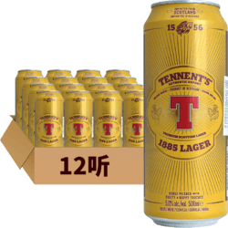 TENNENT 替牌拉格 黄啤酒 500ml*12听 整箱装