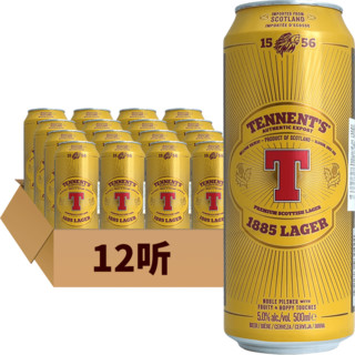 TENNENT 替牌拉格精酿 黄啤酒 整箱 英国进口 替牌500ml*12听 新旧包装随机发货