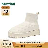 热风冬季女士时尚加绒加厚奶呼呼面包靴东北雪地靴 03米色 38(正码)