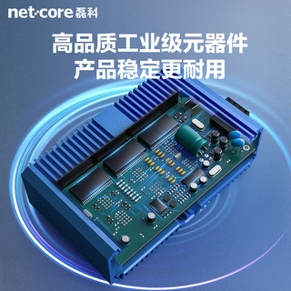 磊科（netcore）IS5 PRO工业级交换机5口百兆 以太网络分流器安防监控分线器 DIN导轨式安装