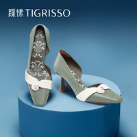 tigrisso 蹀愫 2023新款新中式珍珠盘扣奥赛鞋细高跟鞋女TA43115-12