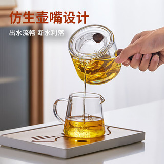 TEAHUE 忆壶茶 YI HU TEA）玻璃茶具套装整套家用功夫茶杯泡茶壶茶盘