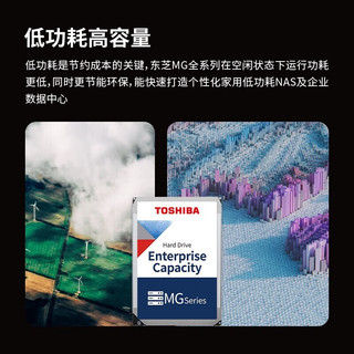 TOSHIBA 东芝 企业级硬盘 垂直式CMR 网络存储 3.5英寸机械硬盘 SATA接口