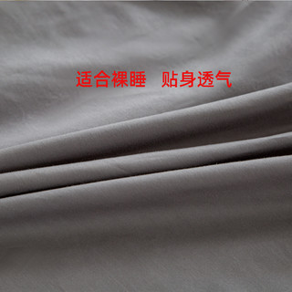 优隆嘉 全棉床单单件100纯棉纯色灰被单枕套2三件套宿舍单人床上用品