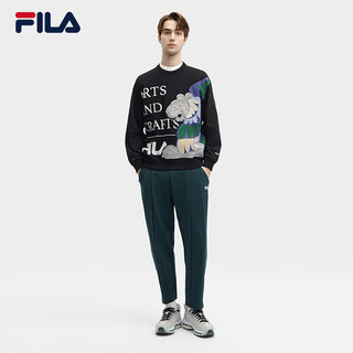 FILA 斐乐 ×V&A联名系列男子针织圆领上衣2024春时尚休闲卫衣