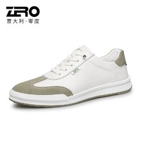 ZERO 零度男鞋2023春夏新款阿甘鞋真皮透气拼色时尚潮流休时尚简约