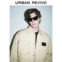 UR冬季男时尚休闲高街工装风多口袋棉服外套UMV130043 卡其 XS