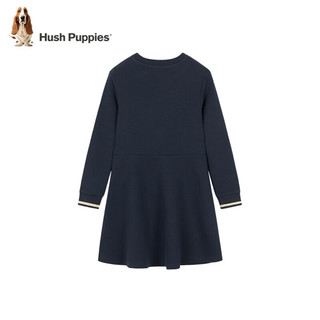 暇步士（Hush Puppies）童装女童长袖裙2023冬装儿童连衣裙柔软舒适双面布休闲时尚 珊瑚红 105cm