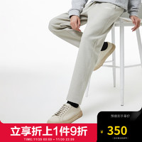 杰克·琼斯（JACK&JONES）秋季男百搭个性时尚通勤字母简约休闲裤子男装223314024 晨雾灰C63 170/76A/SR