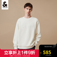 杰克·琼斯(JACK&JONES)冬季男士宽松套头舒适时尚简约日常卫衣223433023 本白色A06 175/96A/M