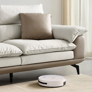 全友（QUANU） 家居奶油风沙发肤感科技布沙发客厅大象耳朵乳胶沙发 【科技布】正向1+3+转布沙发