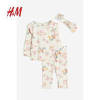 H&M 童装女婴幼童宝宝套装3件式上衣打底裤