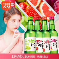 抖音超值购：Jinro 真露 微醺韩国真露烧酒360ml*4瓶（口味自选）果味13°