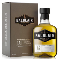 Balblair 巴布莱尔 12年 苏格兰 46度 单一麦芽威士忌 700ml 单瓶装