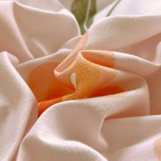 浪莎磨毛亲肤斜纹印花植物羊绒四件套床单被套枕套 暖阳初妆 1.5米/1.8米 被套200*230cm