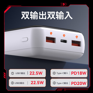 CHINOE 中诺 疾风系列双向快充移动电源 22.5W 10000mAh