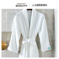 艾美（LE MERIDIEN AI MEI）艾美 五星级酒店 纯棉割绒浴袍 成人浴衣睡袍男女 白色 青果领 割绒浴袍120cm
