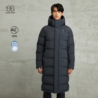 KOLON SPORT可隆羽绒服男户外运动保暖长款防风大鹅绒 黑色BK 180/XL