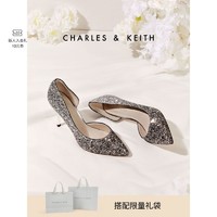 CHARLES & KEITH CHARLES&KEITH;女鞋尖头水晶高跟婚鞋CK1-60580071