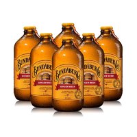 BUNDABERG 宾得宝 含气干姜汁饮料 澳州原装进口 375ml*6玻璃瓶装 发酵果汁气泡水