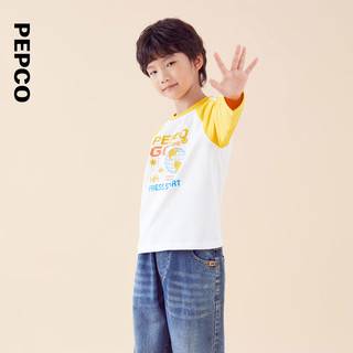 88VIP：PEPCO 小猪班纳 童装23秋装新款儿童长袖T恤中大童男童圆领上衣休闲男孩