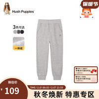 暇步士（Hush Puppies）童装女童裤子2023冬装儿童裤子一体绒厚实保暖时尚休闲潮 花灰 140cm