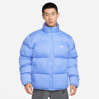 耐克（NIKE）男子夹克冬季棉服面包服外套宽松叠搭立领FB7369 450极地蓝/白 M