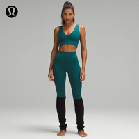 lululemon丨Ribbed Knit 女士羊毛混纺罗纹针织保暖腿套 LW9EW7S 黑色 O/S