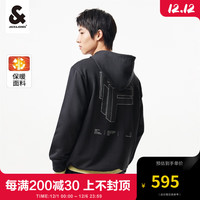 杰克琼斯 杰克·琼斯（JACK&JONES）杰克琼斯24春季男连帽拉链口袋可调节底摆罗纹设计长袖卫衣男 黑砂色E44 165/88A/XS