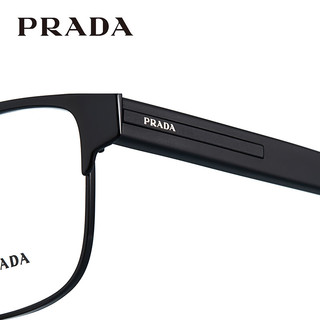 PRADA普拉达眼镜框板材男款商务方形眼镜架可配近视度数 0PR57ZV-01U1O1 配目戏1.67防蓝光镜片