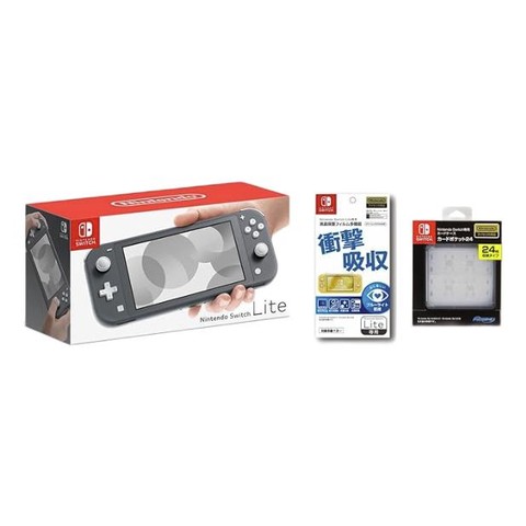 省1130元】Nintendo 任天堂Switch Lite 游戏主机灰色日版+专用液晶保护
