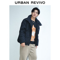 UR冬男装时尚休闲风百搭保暖宽松立领羽绒服UML130004 黑色 L