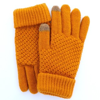 访客（FK）针织手套防寒保暖手套加绒户外均码(男女通用) 任意2双