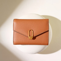 皮尔·卡丹 质感包包时尚简约搭扣短款钱包女票夹卡包