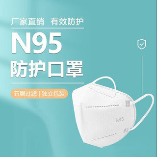 iChoiceN95型口罩一次性工业防粉尘颗粒防护3d立体成人独立包装 N95型成人25只独立包装/袋