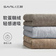 SANLI 三利 加厚毛巾男洗脸洗澡家用吸水速干女加大面巾2条装 35*75cm 灰色+咖色