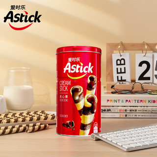 爱时乐（Astick） 夹心棒(注心饼干）休闲零食小吃蛋卷 巧克力味330g三罐