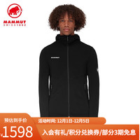 MAMMUT猛犸象Aconcagua 男士抓绒中层夹克连帽外套 黑色 M