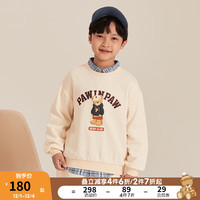 Paw in Paw PawinPaw卡通小熊童装20男童女童经典卫衣儿童上衣潮 米色/35 120