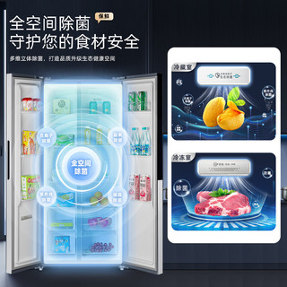 新飞(frestec) 超薄零嵌521L对开双开门嵌入式冰箱大容量电冰箱一级除菌变频底部散热BCD-521WKQ9AT白